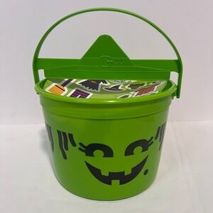 McDonald's McGoblin Green Witch Pail Bucket‎ 2022 Halloween Sticker Activity